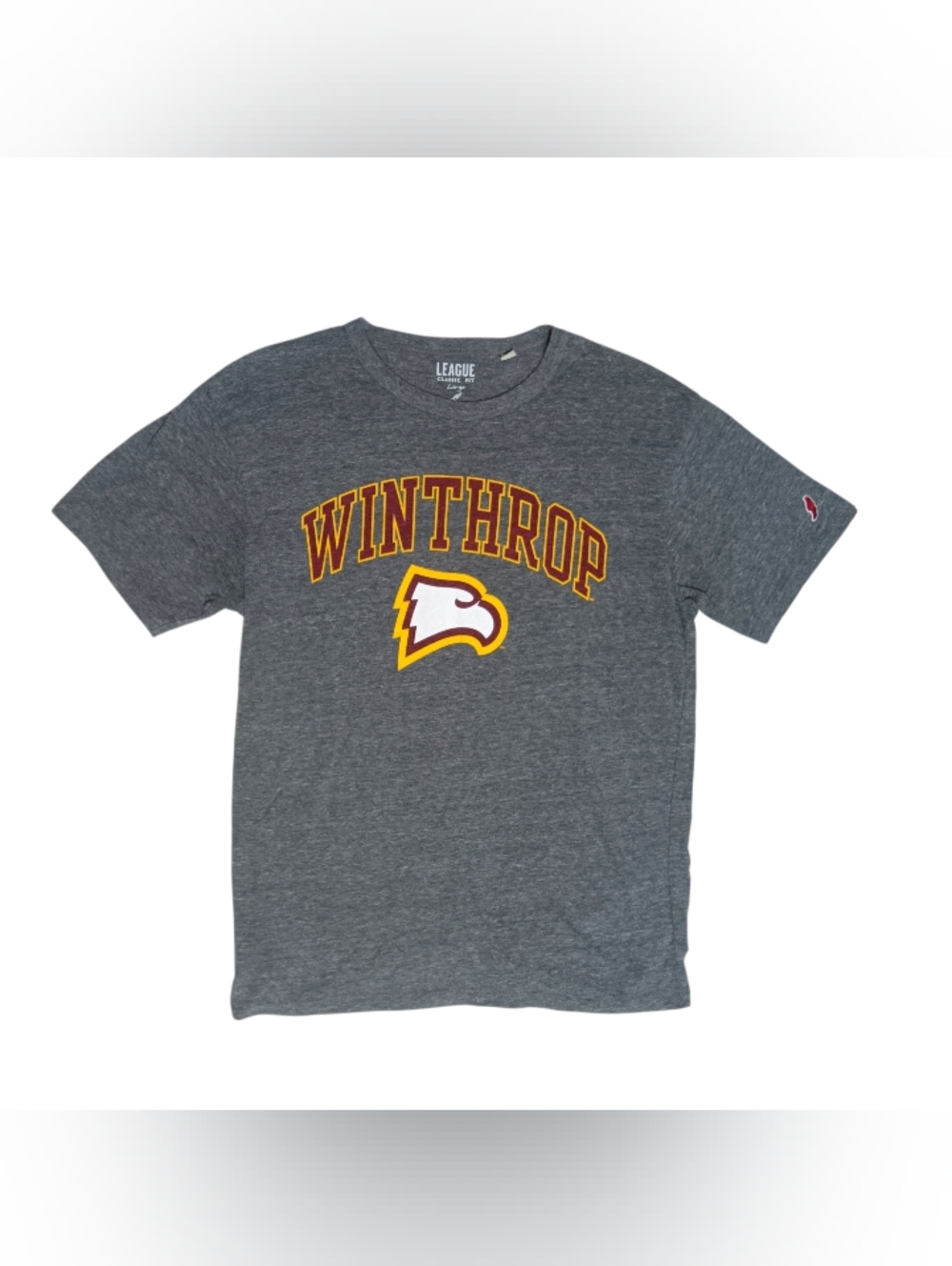 League Winthrop University Tee Gray Eagle T-shirt Sz L